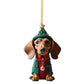 Christmas Fun Dachshund Car Hanging Ornament