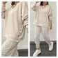 Women’s Trendy Solid Color Two-Piece Set Top & Pants