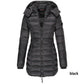 Winter women's mid-length padded jacket warm  hooded jacket【FREE SHIPPING】