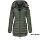 Winter women's mid-length padded jacket warm  hooded jacket【FREE SHIPPING】