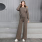 2-piece set: round-neck top and drawstring trousers