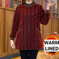 Women’s Trendy Warm Lined Long Sleeve Top with Pockets