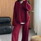 ✨ Striped Top & Wide-Leg Pants 2-Piece Set