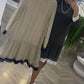 Women’s Elegant Round-neck Long-sleeve Polka Dot Dress