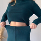 Women's High Stretch Knit Solid Color 3-Piece Set