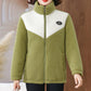 Women's Plush Jacket with Stand Collar for Middle-Aged