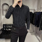 🎅Xmas Sales - 49% OFF🎄Men's Slim-Fit Striped Long-Sleeve Shirt