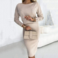 🎅Xmas Sales - 62% OFF🎄Women’s Ribbed Knit Top ＆ Skirt Two-Piece Set
