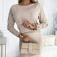 🎅Xmas Sales - 62% OFF🎄Women’s Ribbed Knit Top ＆ Skirt Two-Piece Set