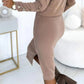 🎅Xmas Sales - 62% OFF🎄Women’s Ribbed Knit Top ＆ Skirt Two-Piece Set
