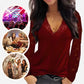 🔥V-Neck Long Sleeve Top with Lace Details