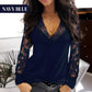 🔥V-Neck Long Sleeve Top with Lace Details