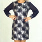 💕👗Elegant dress with round neckline and long sleeves