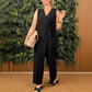 🌸Spring Specials🌸Women's Solid Color Casual V-Neck Tied Jumpsuit