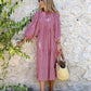 🌸🌸Big price reduction🌸Women's Elegant Puff Sleeve Floral Boho Maxi Dress