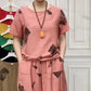 🏖️Summer Hot Sale 49% OFF🌼Women's Printed Short-Sleeved Top & Cropped Pants Set