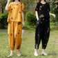 🏖️Summer Hot Sale 49% OFF🌼Women's Printed Short-Sleeved Top & Cropped Pants Set