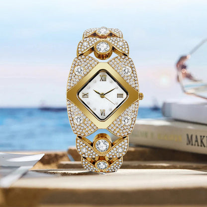 ⏳ Limited time 49% off! 💥Women's Retro Quartz Watch with Sparkling Rhinestones