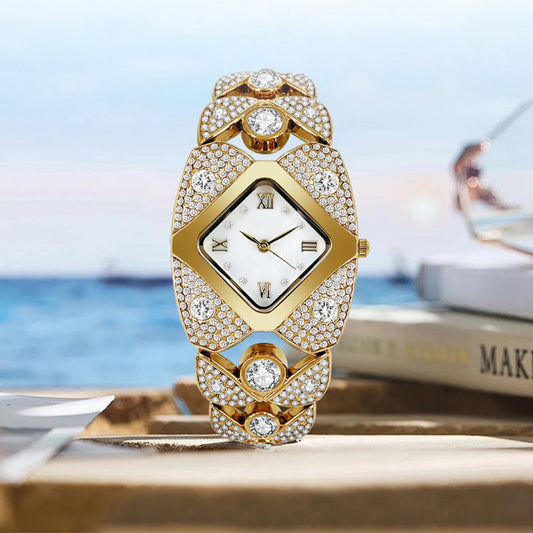 ⏳ Limited time 49% off! 💥Women's Retro Quartz Watch with Sparkling Rhinestones