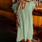 Women's Casual V-Neck Ruffle Pleated Dress
