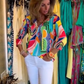 🎉2025 New Products Hot Sale✨Women's Casual Trendy Print V-Neck Top