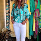 🎉2025 New Products Hot Sale✨Women's Casual Trendy Print V-Neck Top