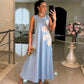 Women's Sleeveless Floral Drawstring Dress🌸