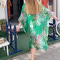 Round Neck Loose Fit Printed Flowy Dress