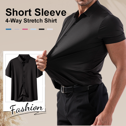 ✨LAST DAY SALE 63% OFF✨Men's Short Sleeve 4-Way Stretch Shirt