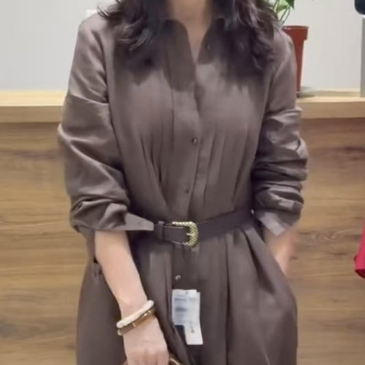 💕What should I wear tomorrow?💕Women's Button Up Long Sleeve Shirt Dress