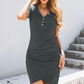 🔥Effortless Elegance💃Women’s Casual Wrap Ruched Mini Dress