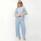Women's Elegant Tiered Tops ＆ Wide-Leg Pants Set