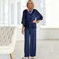 Women's Elegant Tiered Tops ＆ Wide-Leg Pants Set