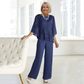 Women's Elegant Tiered Tops ＆ Wide-Leg Pants Set