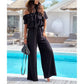 🌺New Arrival🍑Women’s Off Shoulder Ruffle Jumpsuit