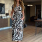 🌸Summer Hot Sale 49%OFF🌸Women's Elegant V-Neck Printed Long Dress