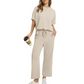 🌿 Soft casual two-piece set|loose cut + draped fabric soft and glutinous without sagging shoulders
