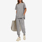 🌸New Arrival 50%OFF💖 Women’s Casual Loose Fit Two-Piece T-Shirt & Pants Tracksuit Set