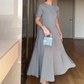 Women's Solid Color Elegant Short Sleeve Maxi Dresses