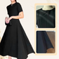 Women's Solid Color Elegant Short Sleeve Maxi Dresses