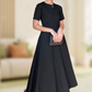 Women's Solid Color Elegant Short Sleeve Maxi Dresses
