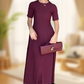 Women's Solid Color Elegant Short Sleeve Maxi Dresses