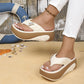 📢📢50% OFF !!!⏰Women's Summer Color-Block Soft Platform Flip Flops