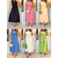 Elegant Sleeveless Shirt Dress
