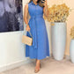 Elegant Sleeveless Shirt Dress