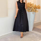 Elegant Sleeveless Shirt Dress
