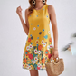 Women’s Elegant Printed Sleeveless Short Dress