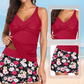 🔥Last Day Promotion 50% OFF🔥💝🌊Cross-Back Strap Top with Lined Skirt Separates Swimmsuit