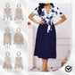 ⏳Time-limited Special⏰Women's Floral V-Neck Wrap Dress with Belted Waist👗