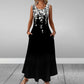 Printed Sleeveless Round-Neck Ankle-Length Dress